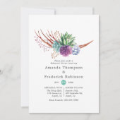 Waterverf Succulents Wedding Rehearsal Dinner Kaart (Voorkant)