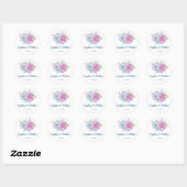 Waterverf Succulents Wedding Ronde Sticker (Vel)