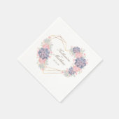 Waterverf Succulents Wedding Servet (Hoek)