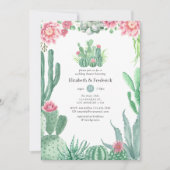 Waterverf Succulents Wedding Shower Kaart (Voorkant)