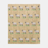 Waterverf Suffolk Sheep Fleece Deken (Voorkant)