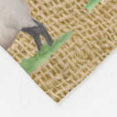 Waterverf Suffolk Sheep Fleece Deken (Hoek)