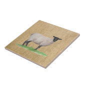 Waterverf Suffolk Sheep Tegeltje (Zijkant)