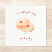 Waterverf Sufganiyot Jelly Donut Funny Hanukkah Servet