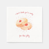 Waterverf Sufganiyot Jelly Donut Funny Hanukkah Servet (Voorkant)