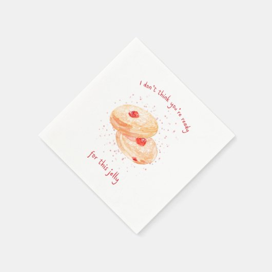 Waterverf Sufganiyot Jelly Donut Funny Hanukkah Servet (Hoek)