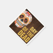 Waterverf Sugar Skull Dag van de Dode Halloween Servet (Hoek)