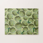 Waterverf suikerappel | Groen Legpuzzel (Horizontaal)
