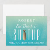 Waterverf Suit-up Zal je mijn huisvrouw zijn? Kaart (Voorkant / Achterkant)