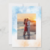 Waterverf Summer Beach Weddenschap Kaart (Achterkant)