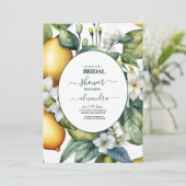  Waterverf Summer Citrus Wedding Kaart (Staand voorkant)