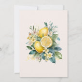  Waterverf Summer Citrus Wedding Kaart (Achterkant)