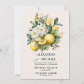  Waterverf Summer Citrus Wedding Kaart (Voorkant)