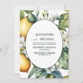  Waterverf Summer Citrus Wedding Kaart (Voorkant)