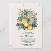  Waterverf Summer Citrus Wedding Kaart (Voorkant)