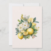 Waterverf Summer Citrus Wedding Save The Date (Achterkant)