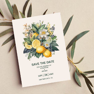  Waterverf Summer Citrus Wedding Save The Date