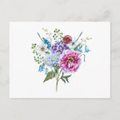 Waterverf Summer Flowers Briefkaart (Voorkant)