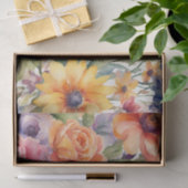 Waterverf Summer Flowers Tissuepapier (Geschenk)