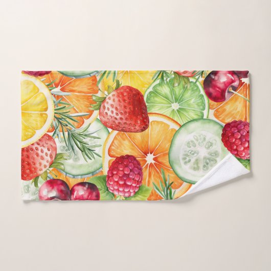 Waterverf Summer Fruit Decor Handdoek (Handdoek)