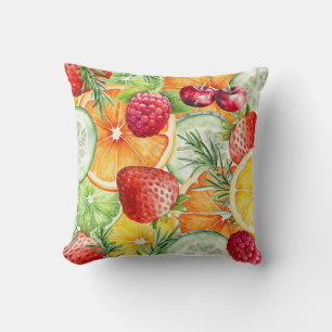 Waterverf Summer Fruit Decor Kussen
