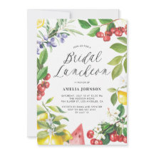 Waterverf Summer Fruits Floral Bridal Luncheon