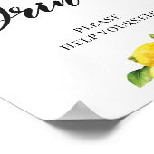 Waterverf Summer Fruits Lemon Drinken Sign Poster (Hoek)