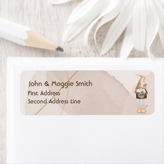 Waterverf Summer Garden Gnome Fun Label (Insitu)