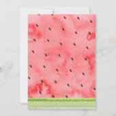 Waterverf Summer ONE in een meloen rode watermeloe Kaart (Achterkant)