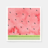 Waterverf Summer ONE in een meloen rode watermeloe Servet (Voorkant)