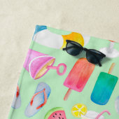 Waterverf Summer Patterned Strandlaken (In situ)