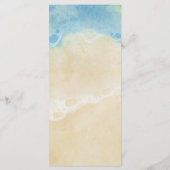 Waterverf SummerCoastal Beach Wedding Menu (Achterkant)
