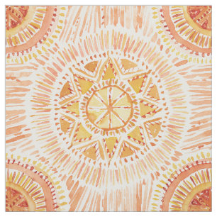 Waterverf SUN BEAMS Mandala Stof
