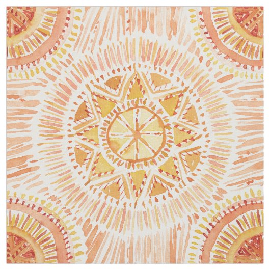 Waterverf SUN BEAMS Mandala Stof (Swatch)
