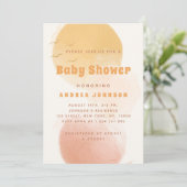 Waterverf Sun Boho Abstract esthetisch Baby shower Kaart (Staand voorkant)