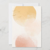 Waterverf Sun Boho Abstract esthetisch Baby shower Kaart (Achterkant)