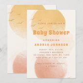 Waterverf Sun Boho Abstract esthetisch Baby shower Kaart (Voorkant / Achterkant)