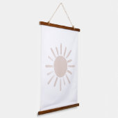 Waterverf Sun Boho Kinder Room Decor Hangend Wandkleed (Gebogen)