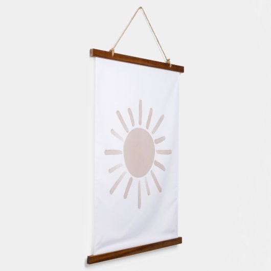 Waterverf Sun Boho Kinder Room Decor Hangend Wandkleed (Gebogen)