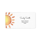 Waterverf Sun Etiket (Voorkant)