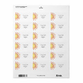 Waterverf Sun Etiket (Full Sheet)