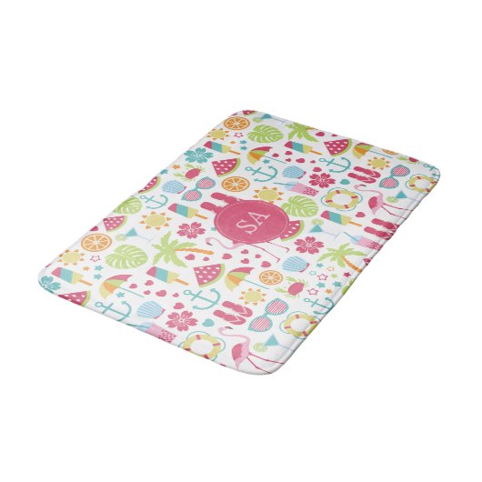 Waterverf Sun Flip Flop Summer Beach Thed Badmat (Gekanteld)