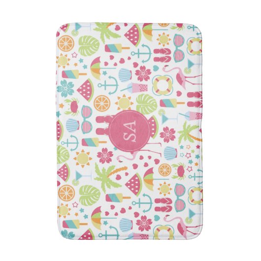 Waterverf Sun Flip Flop Summer Beach Thed Badmat (Voorkant Verticaal)