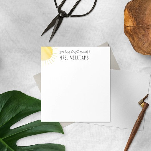 Waterverf Sun Fueling Bright Minds leraar Notitieblok