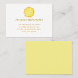 Waterverf Sun Invitation Enclosure Kaart Visitekaartje