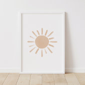 Waterverf Sun Nursery Poster