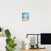 Waterverf Sun Sand Surf Nursery Art Print (Thuiskantoor)