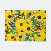Waterverf Sunflower Autumn Floral Pattern Deurmat (Voorkant)