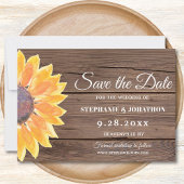Waterverf Sunflower Barn Wood Save The Date