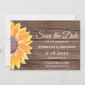 Waterverf Sunflower Barn Wood Save The Date (Voorkant)
